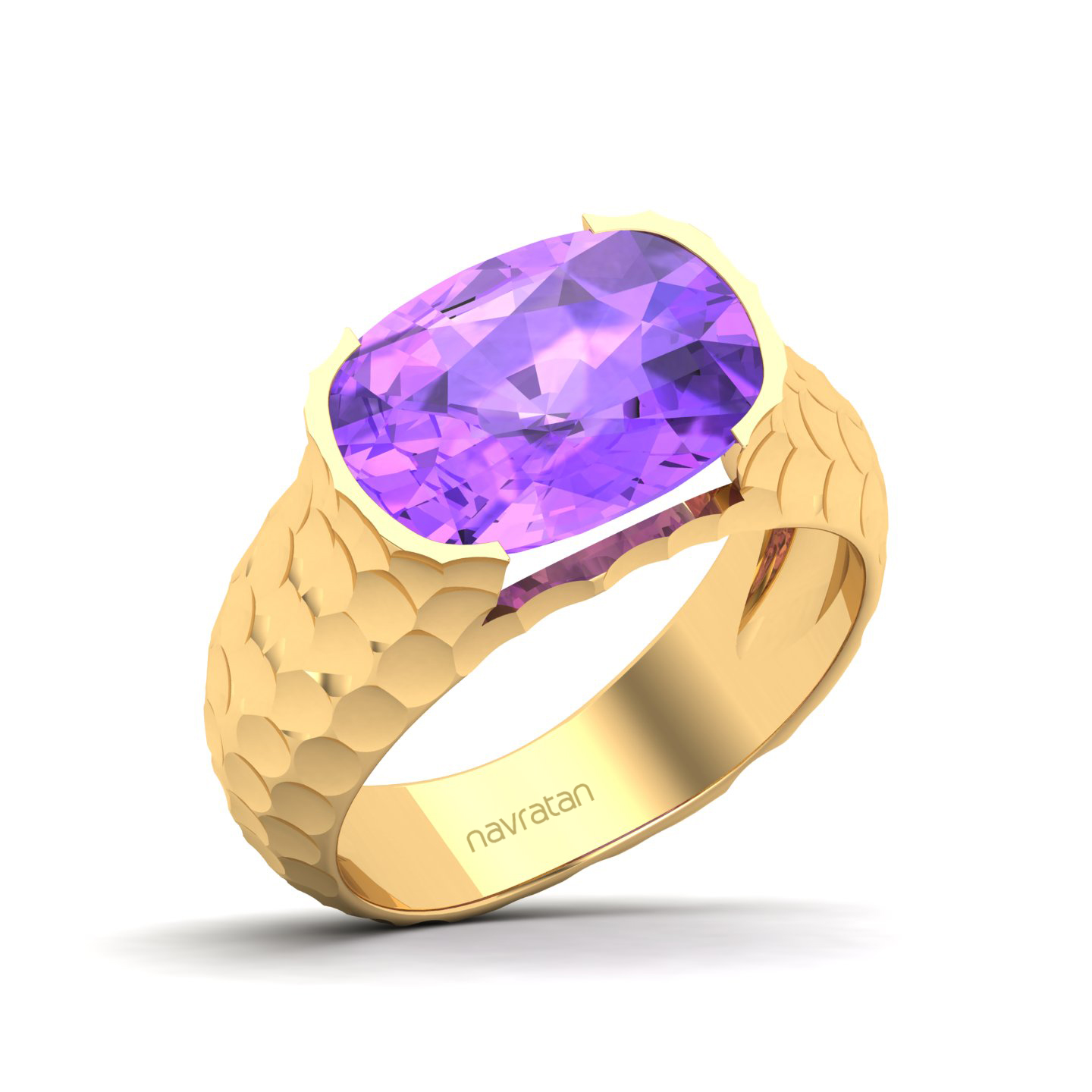 Floating Clouds Amethyst Ring