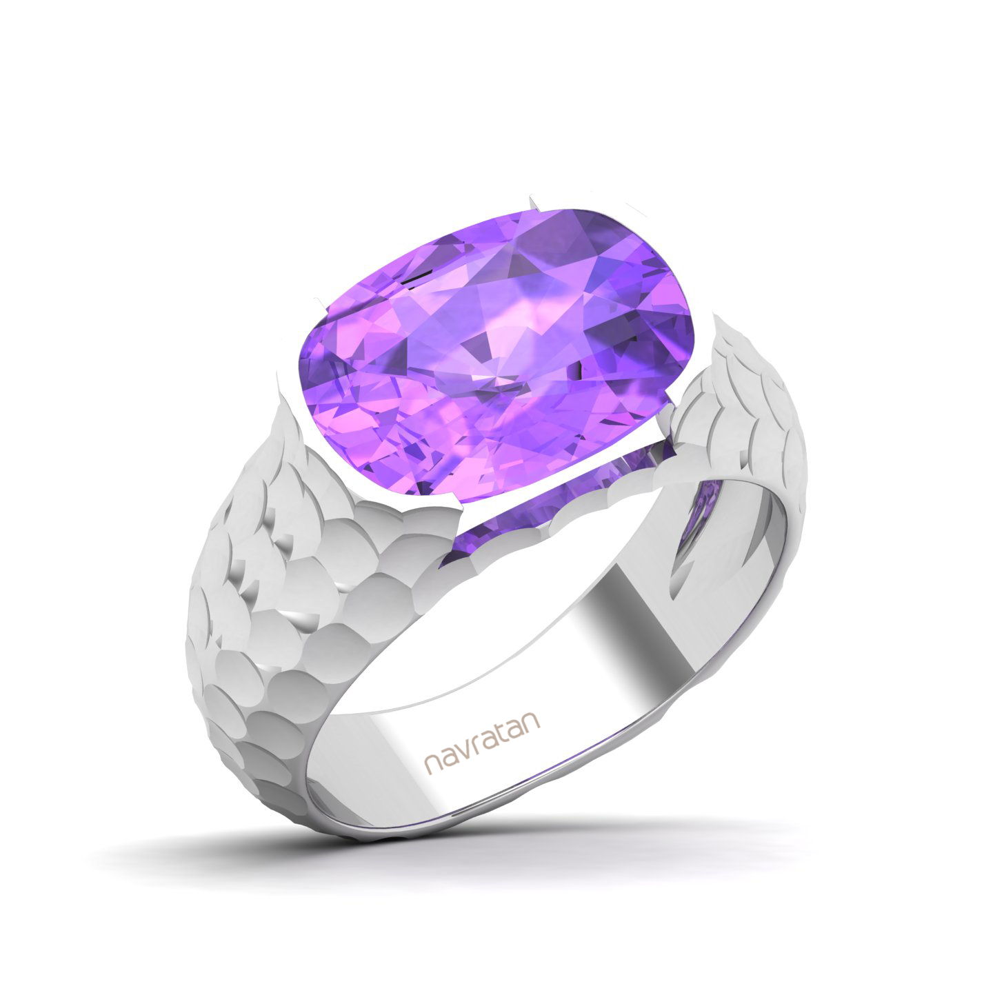Floating Clouds Amethyst Ring