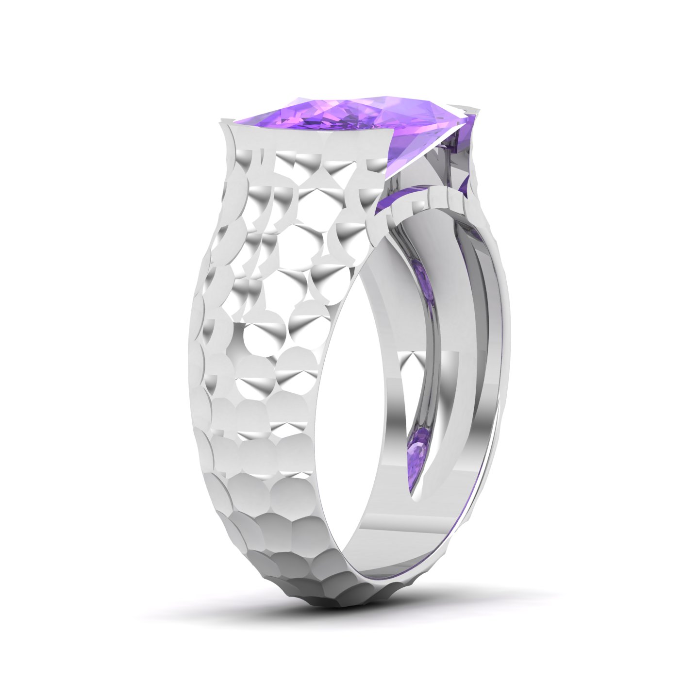 Floating Clouds Amethyst Ring