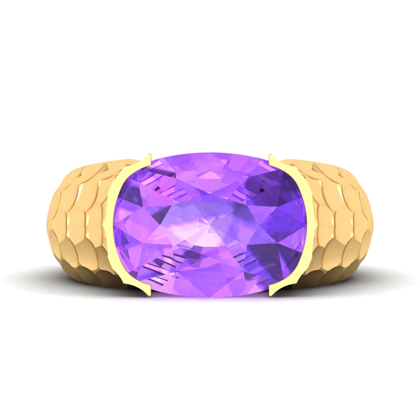Floating Clouds Amethyst Ring