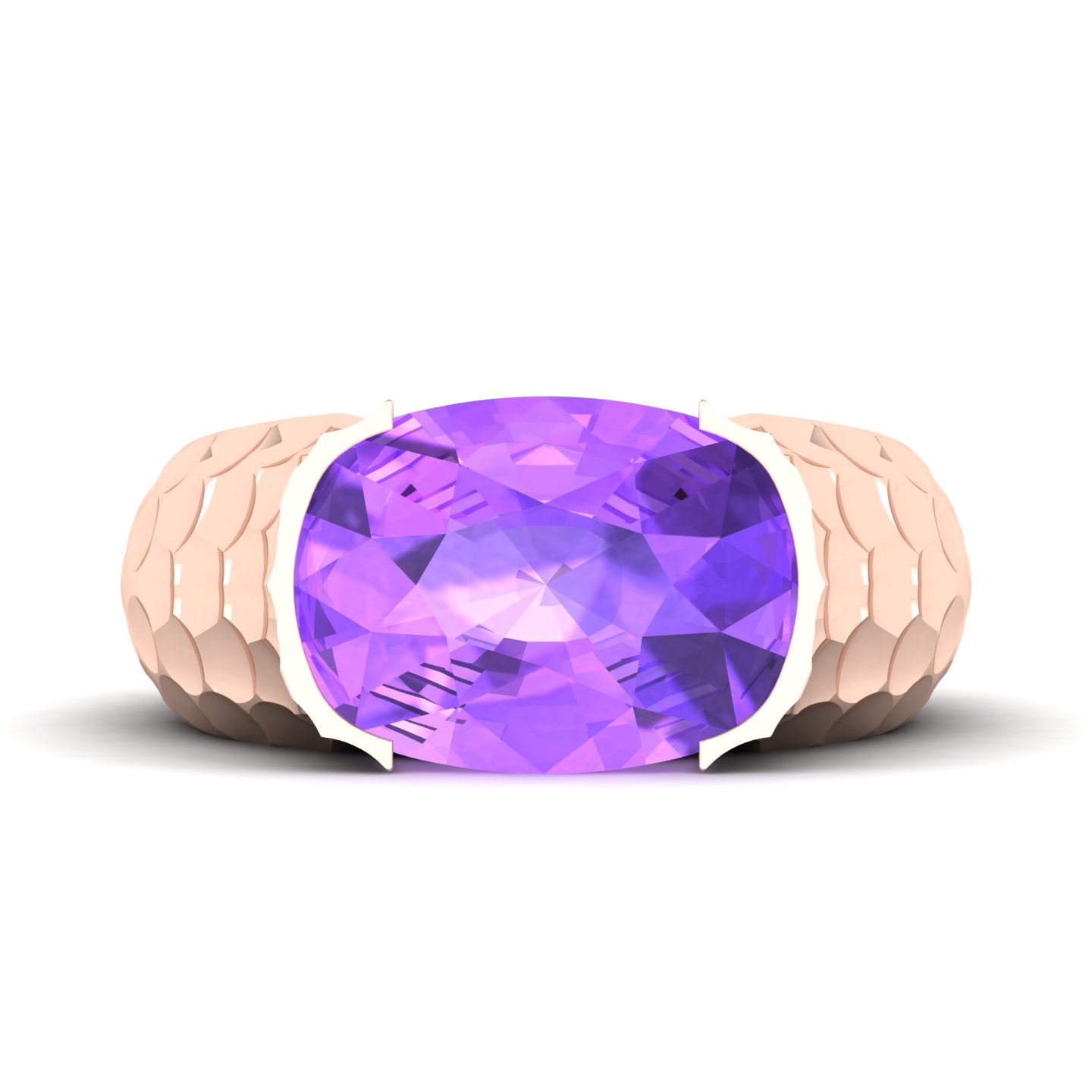 Floating Clouds Amethyst Ring