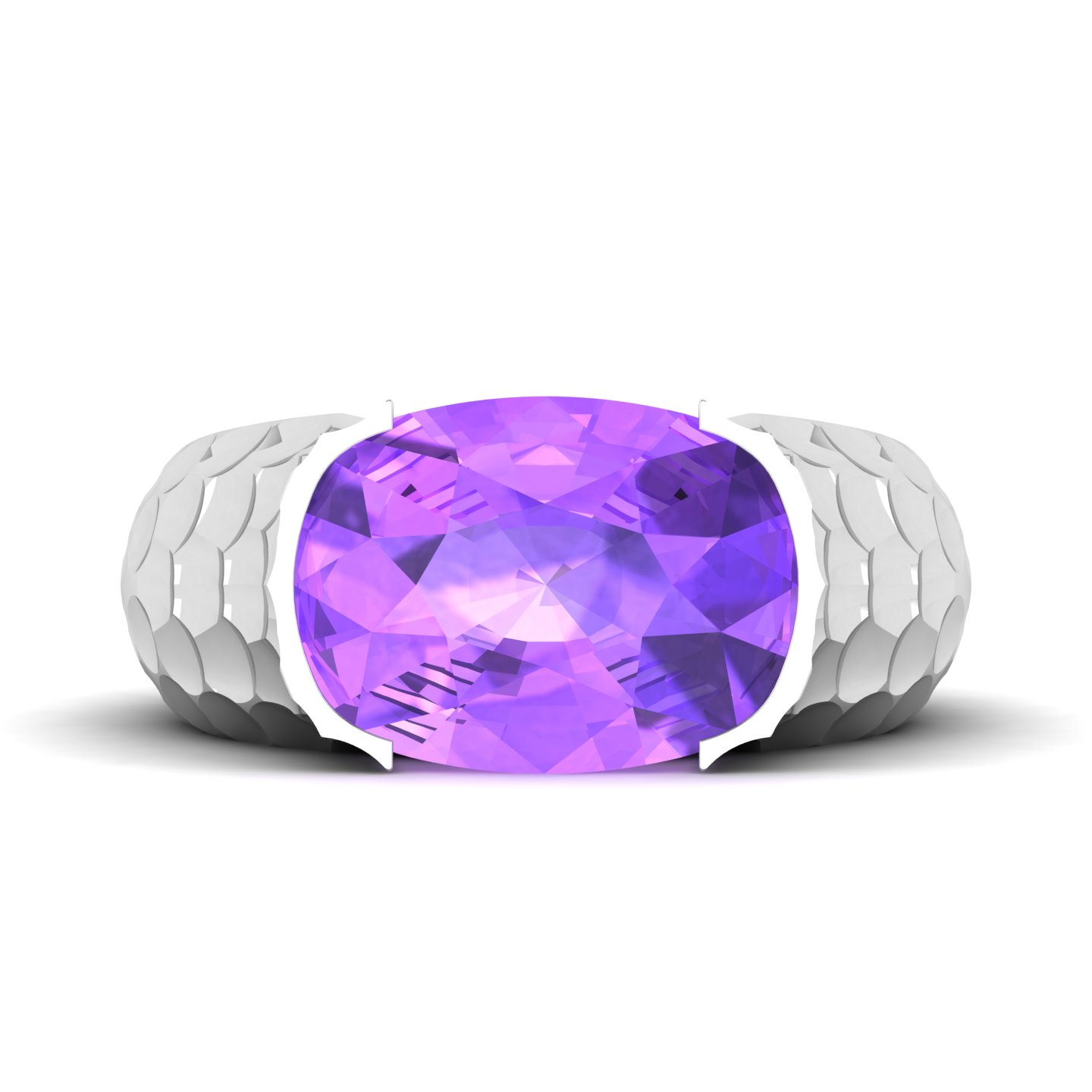 Floating Clouds Amethyst Ring