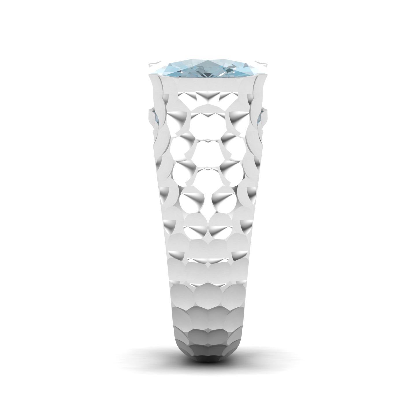 Floating Clouds Aquamarine Ring