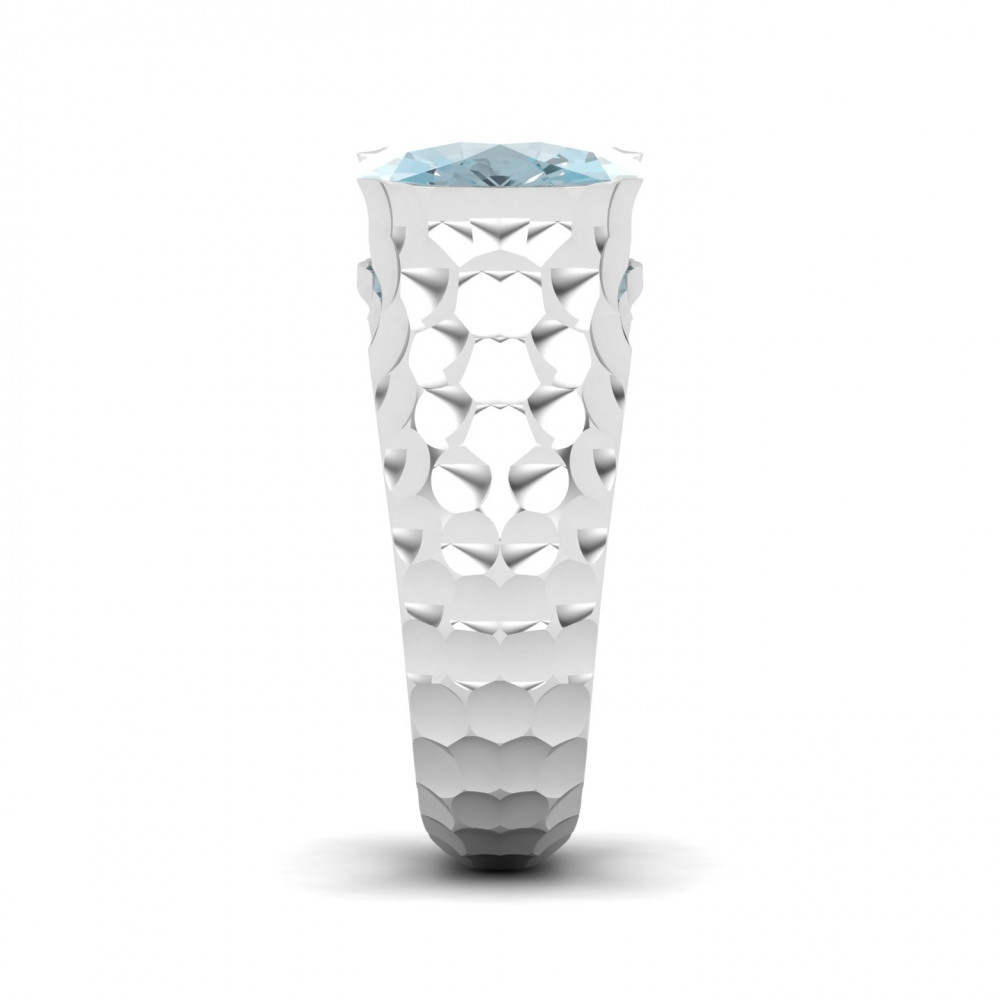 Floating Clouds Aquamarine Ring