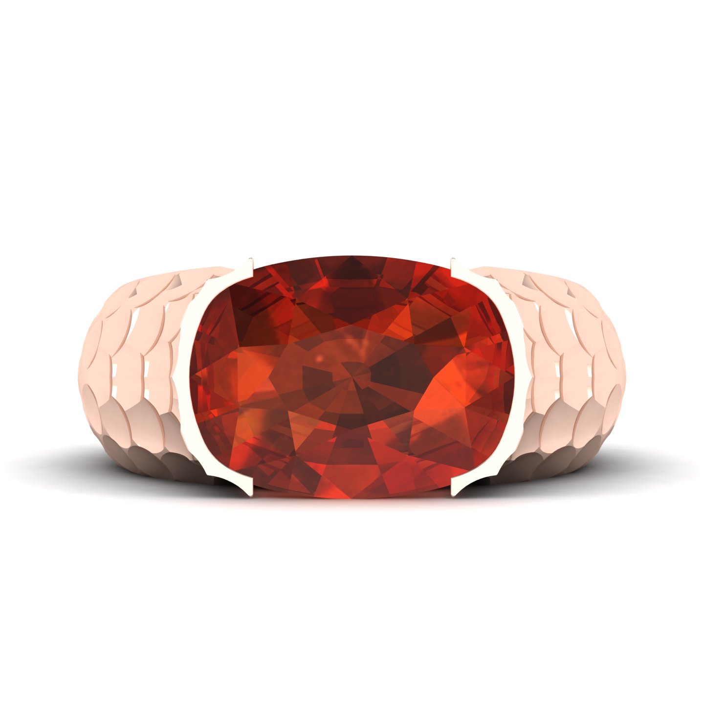 Floating Clouds Hessonite Ring