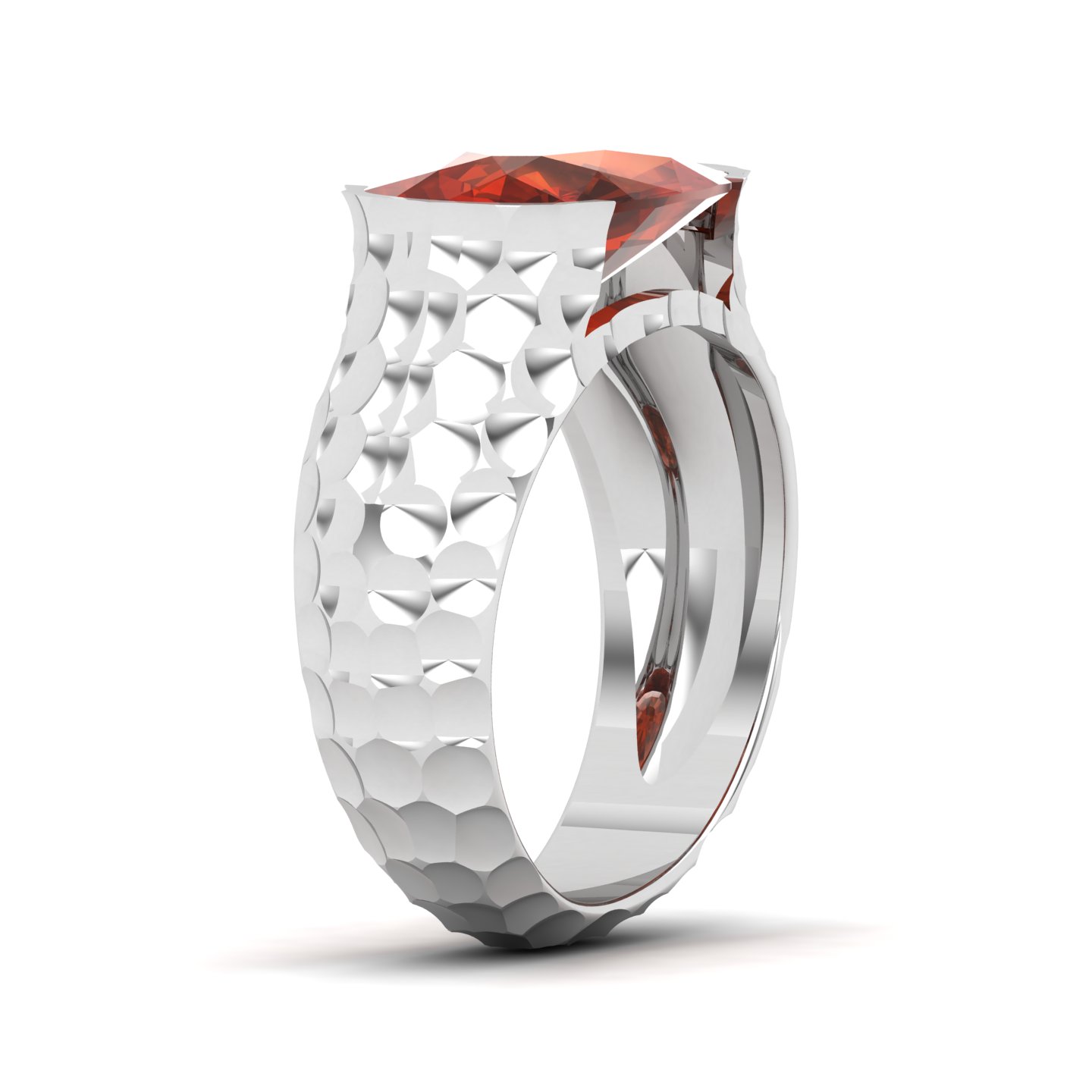 Floating Clouds Hessonite Ring