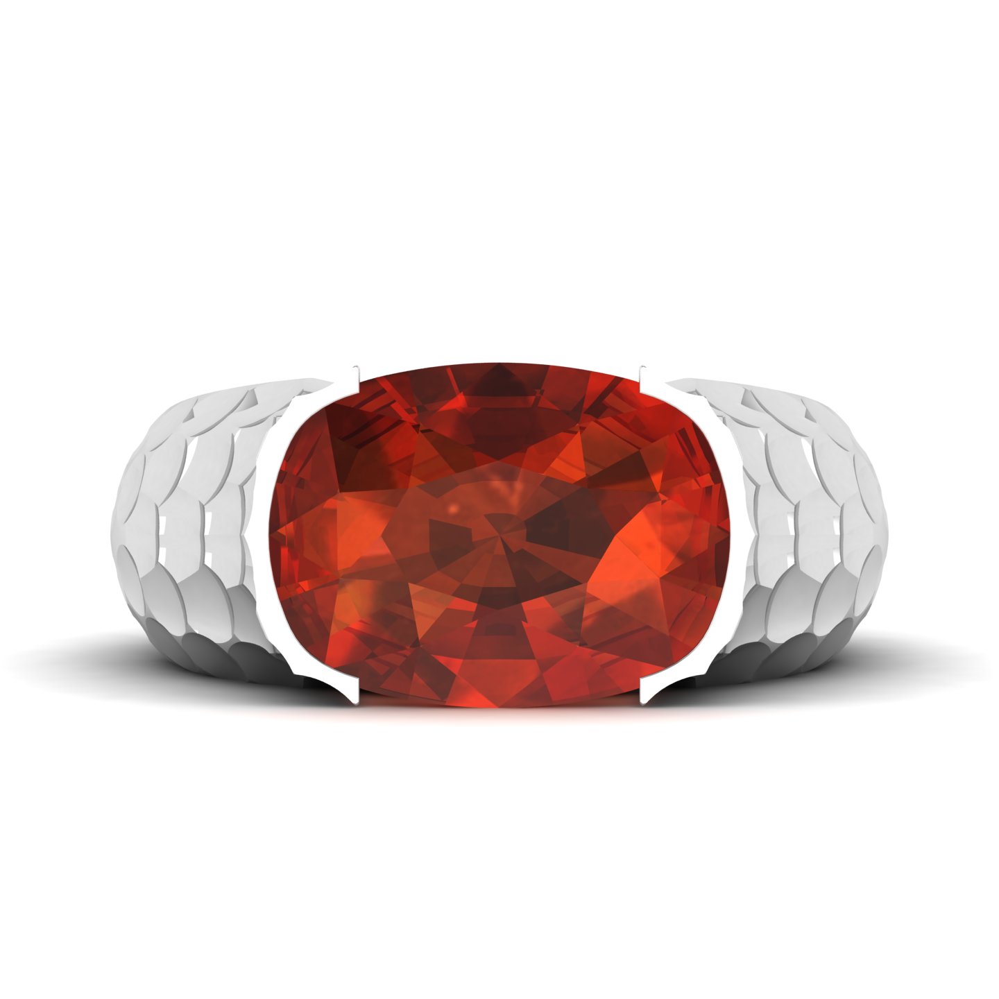 Floating Clouds Hessonite Ring