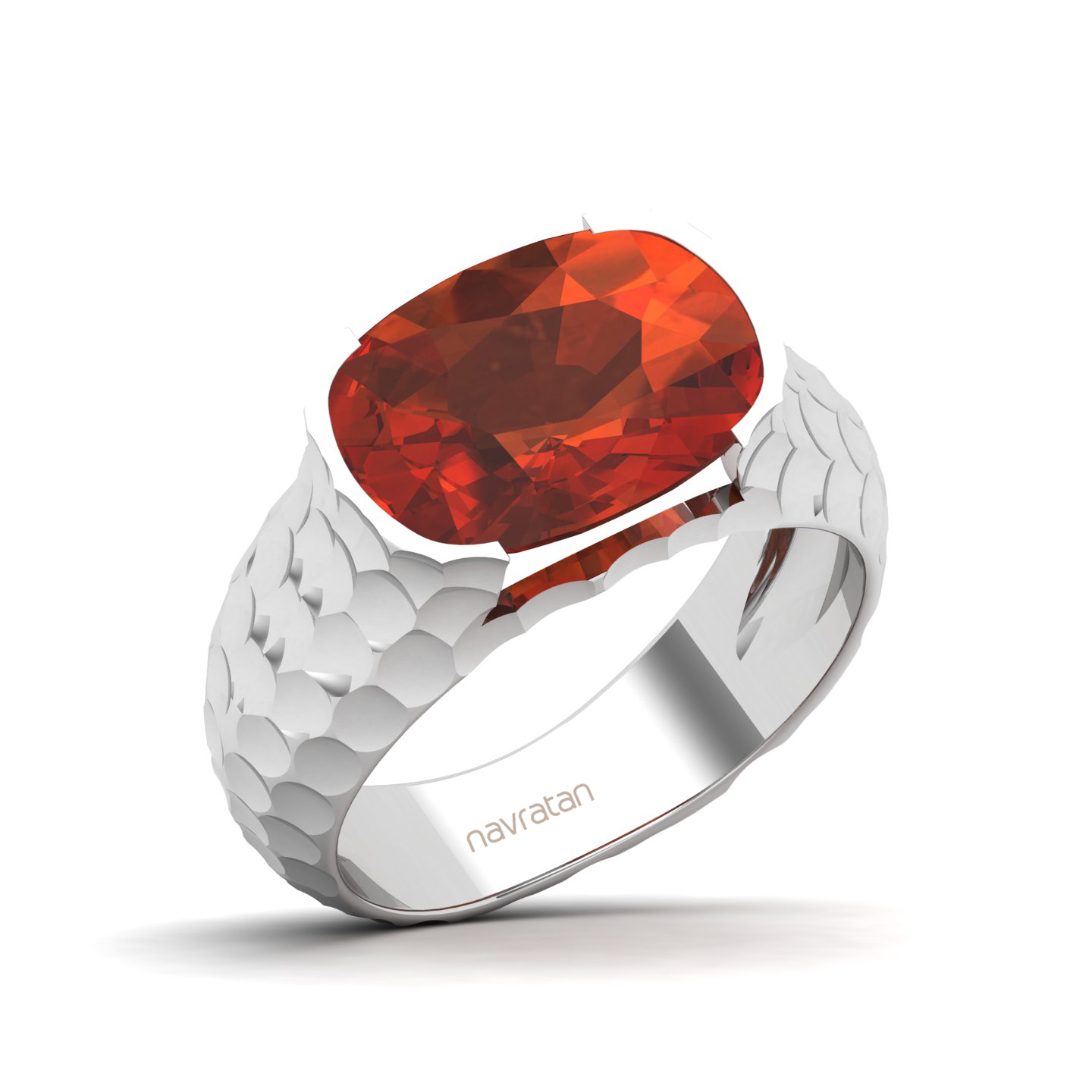 Floating Clouds Hessonite Ring