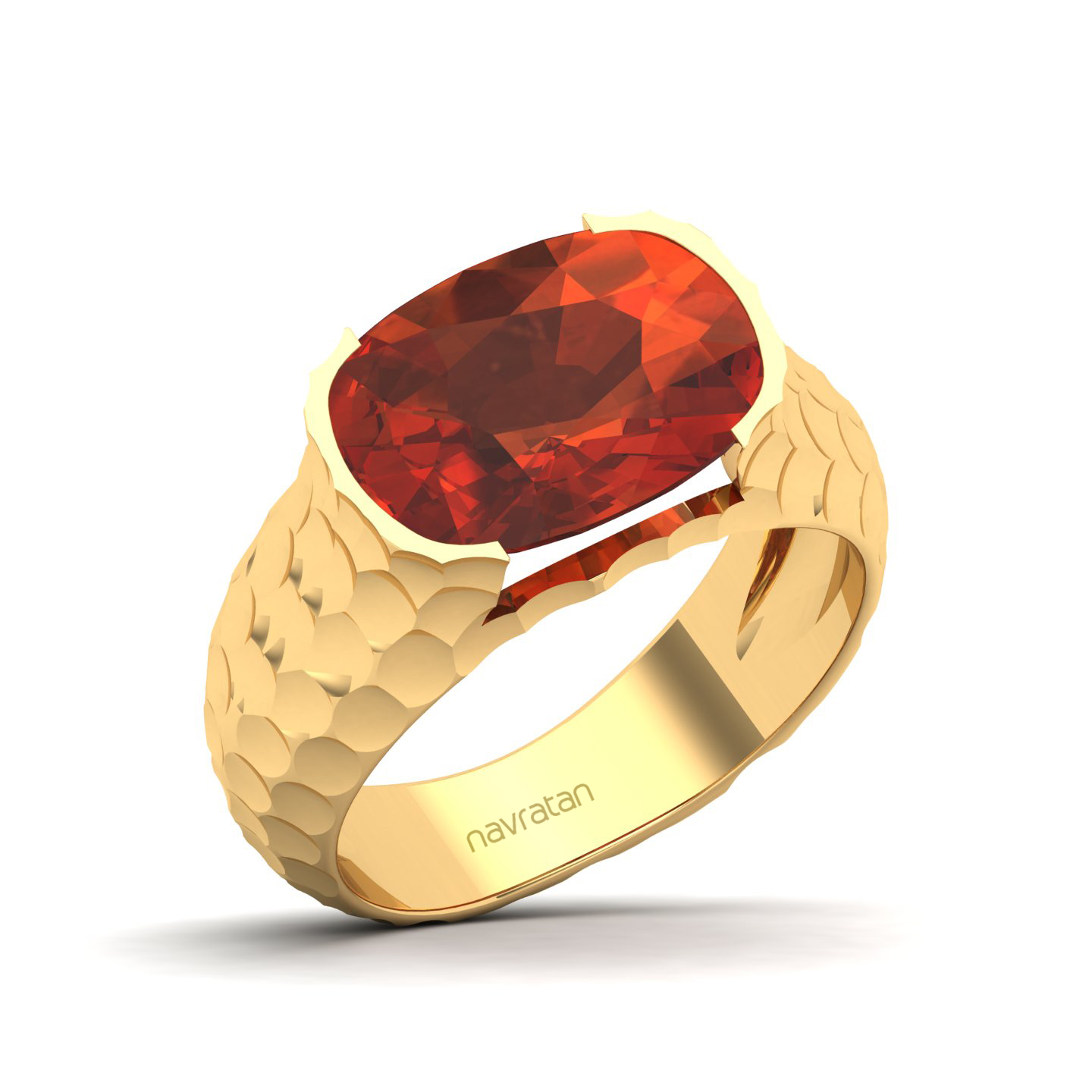 Floating Clouds Hessonite Ring