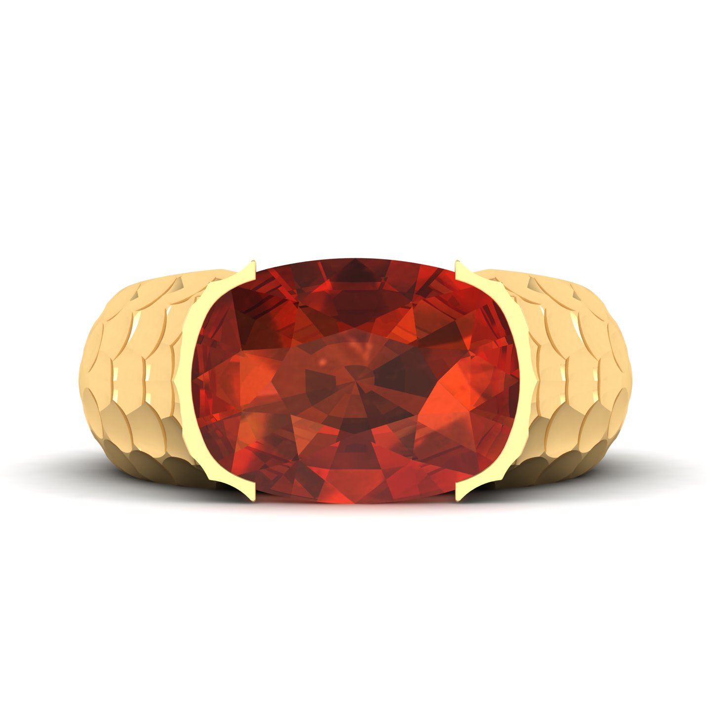 Floating Clouds Hessonite Ring