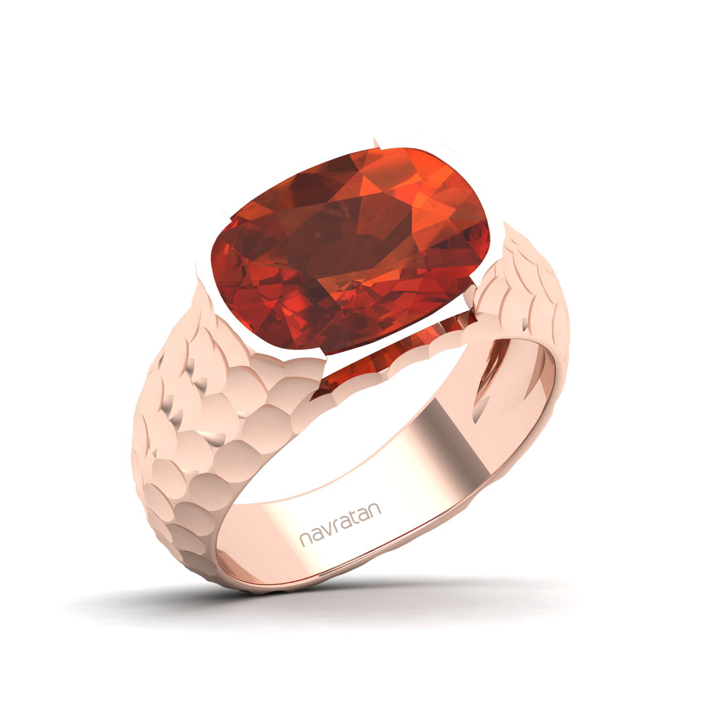 Floating Clouds Hessonite Ring