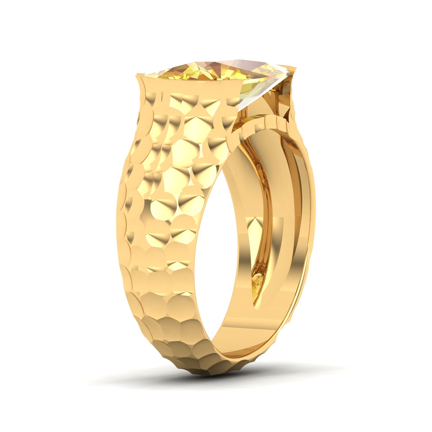 Floating Clouds Yellow Sapphire Ring