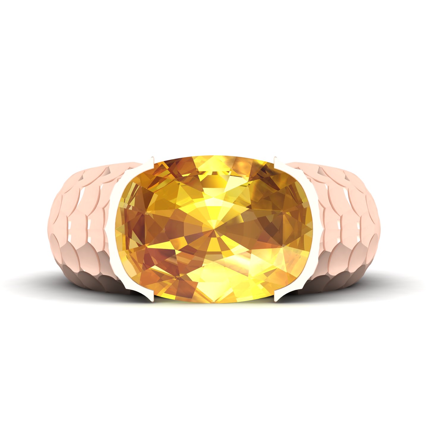 Floating Clouds Yellow Sapphire Ring