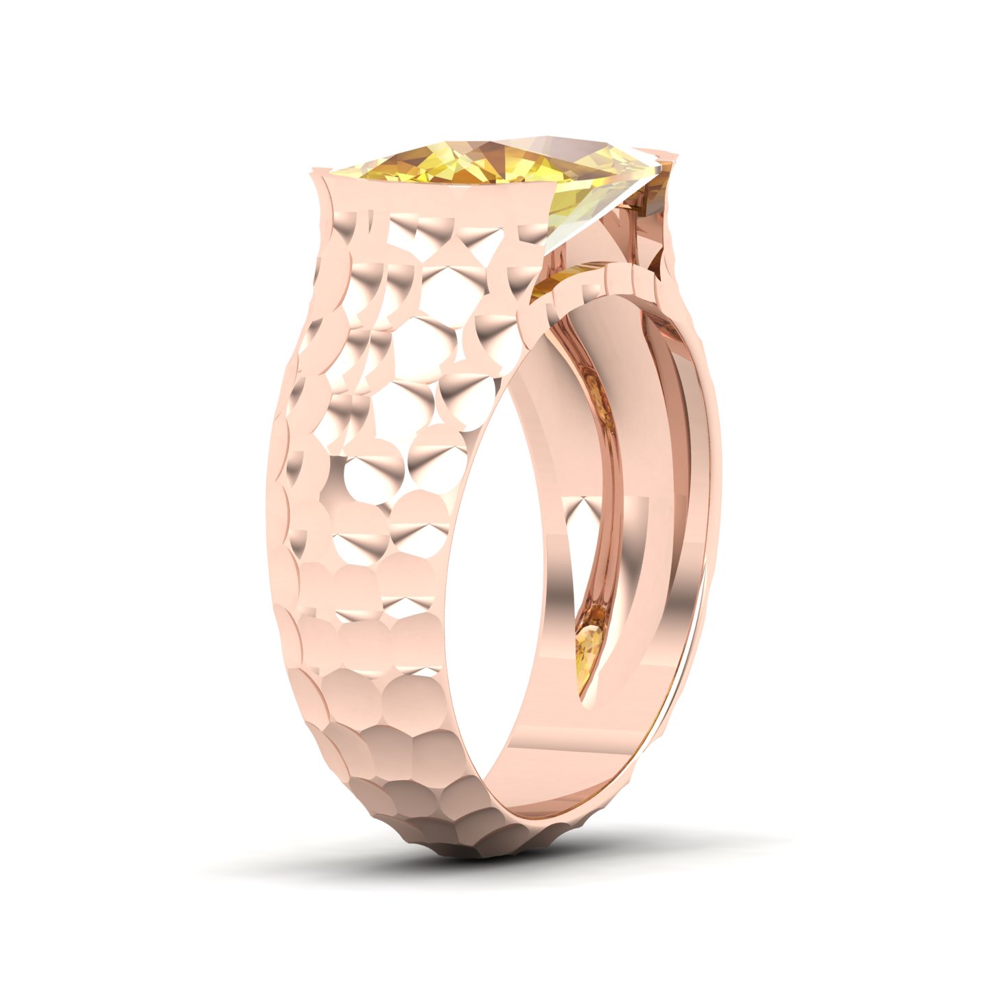 Floating Clouds Yellow Sapphire Ring