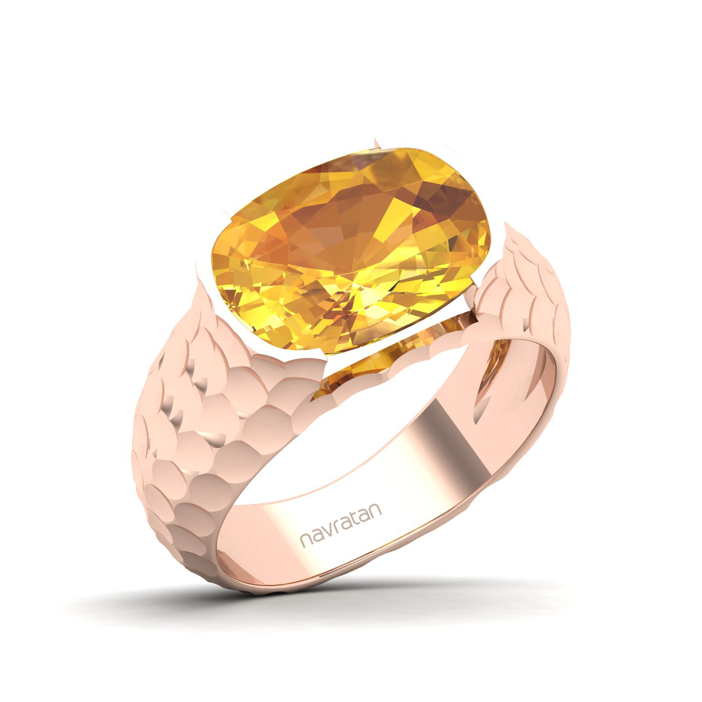 Floating Clouds Yellow Sapphire Ring