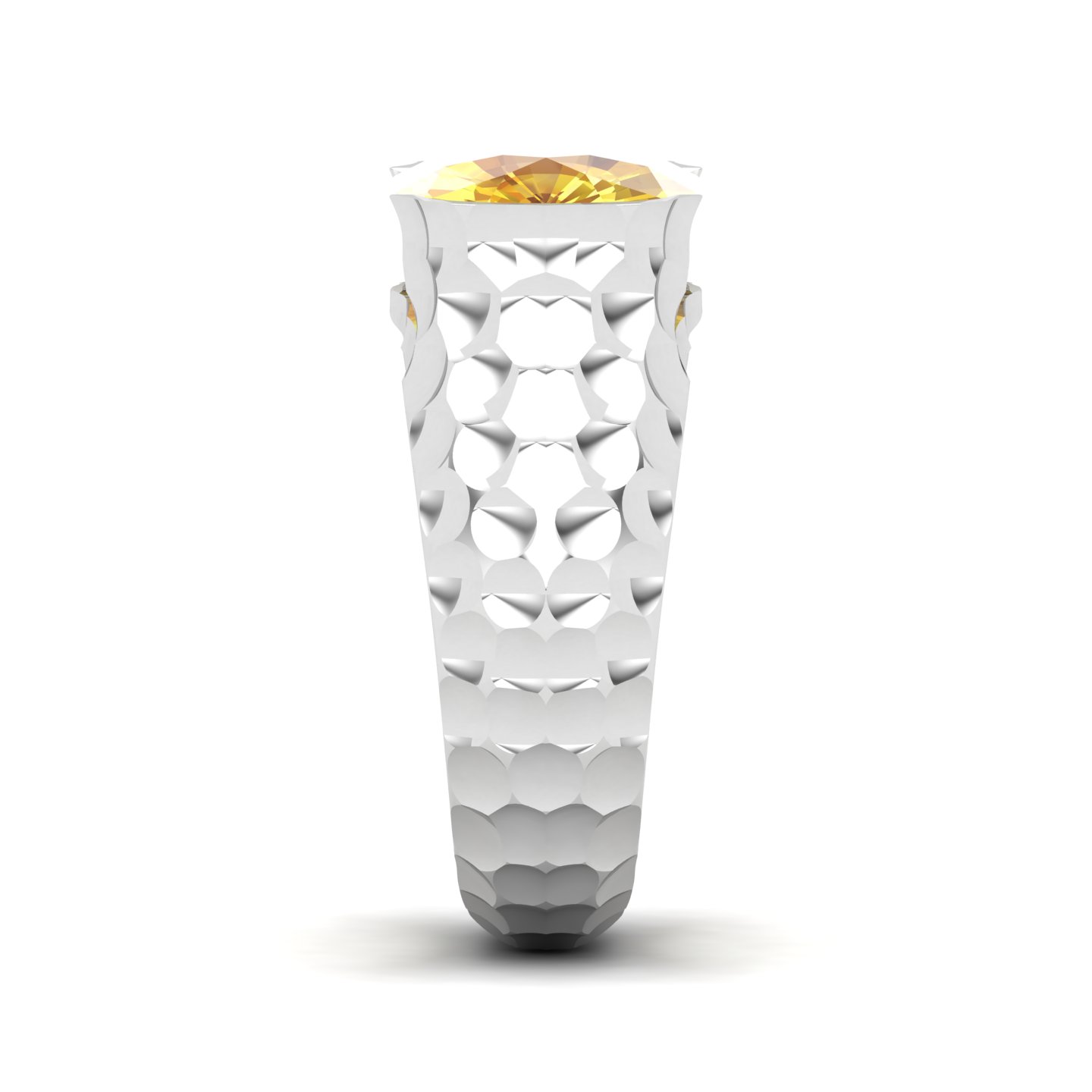 Floating Clouds Yellow Sapphire Ring