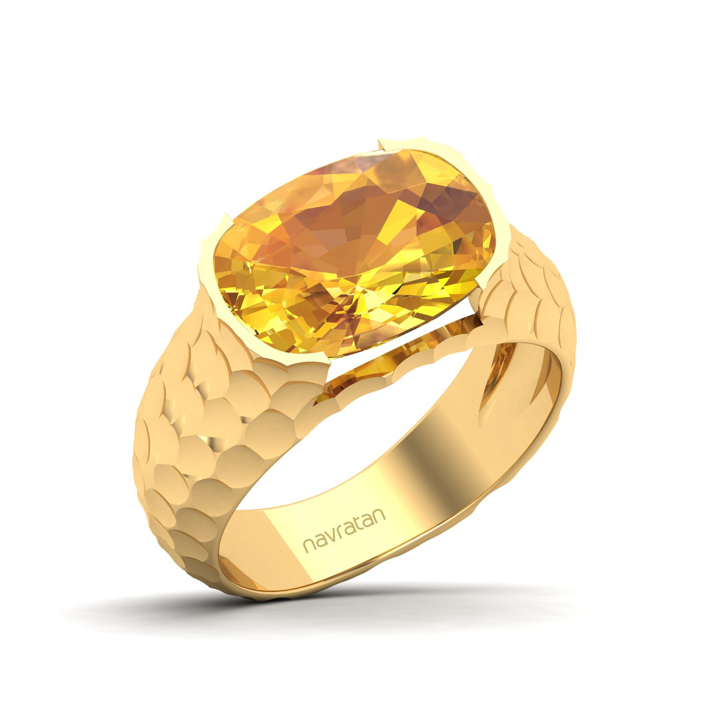 Floating Clouds Yellow Sapphire Ring