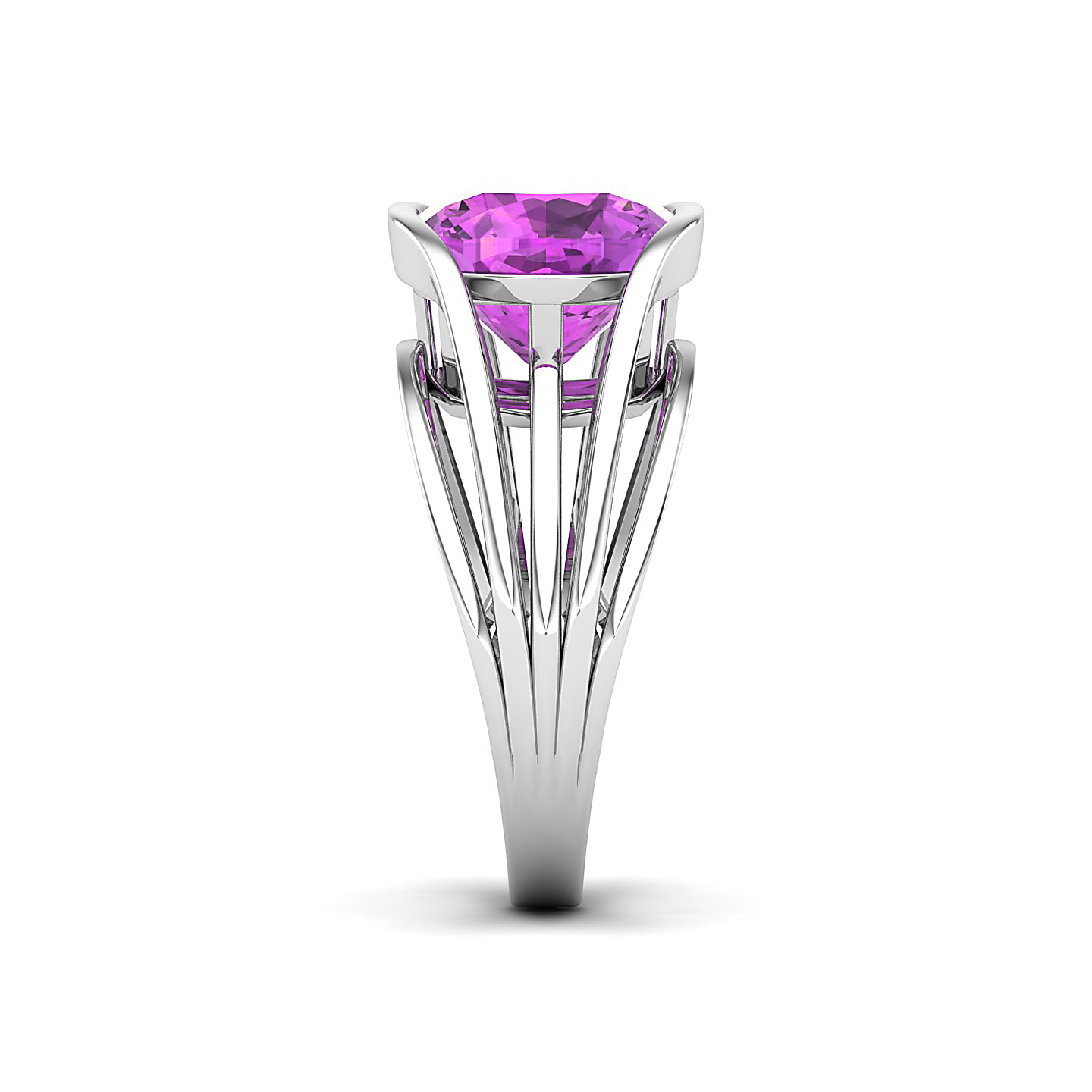 Gloriuos Multistrand Pink Sapphire Ring