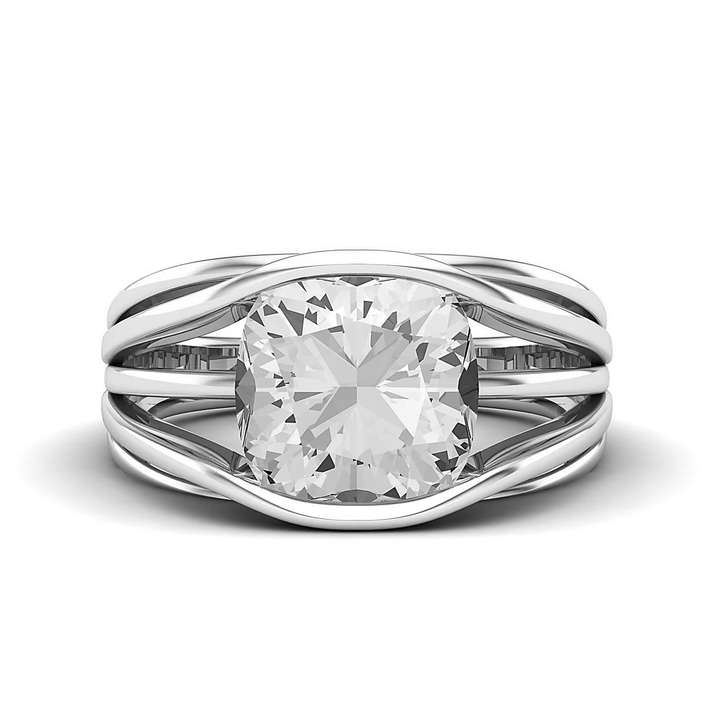 Gloriuos Multistrand White Sapphire Ring