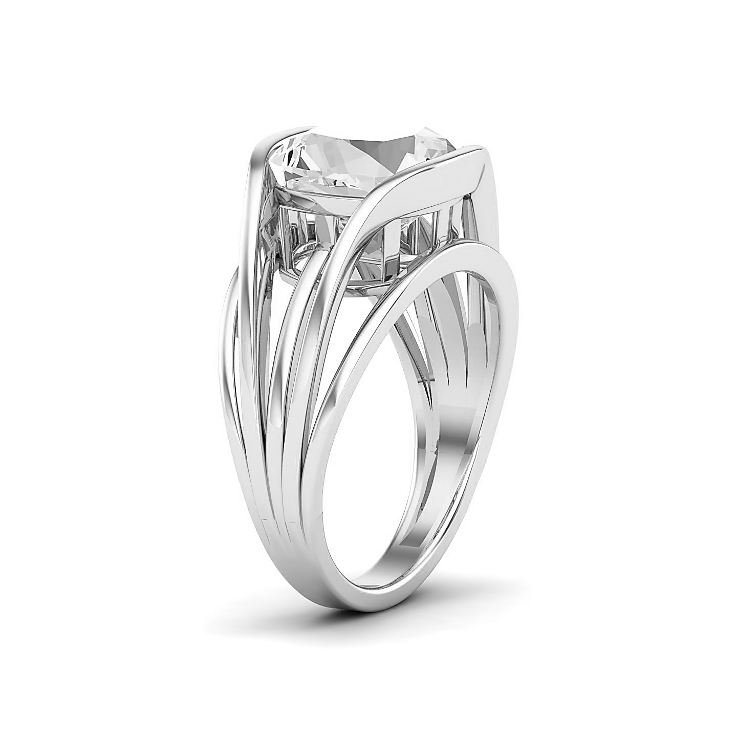 Gloriuos Multistrand White Sapphire Ring