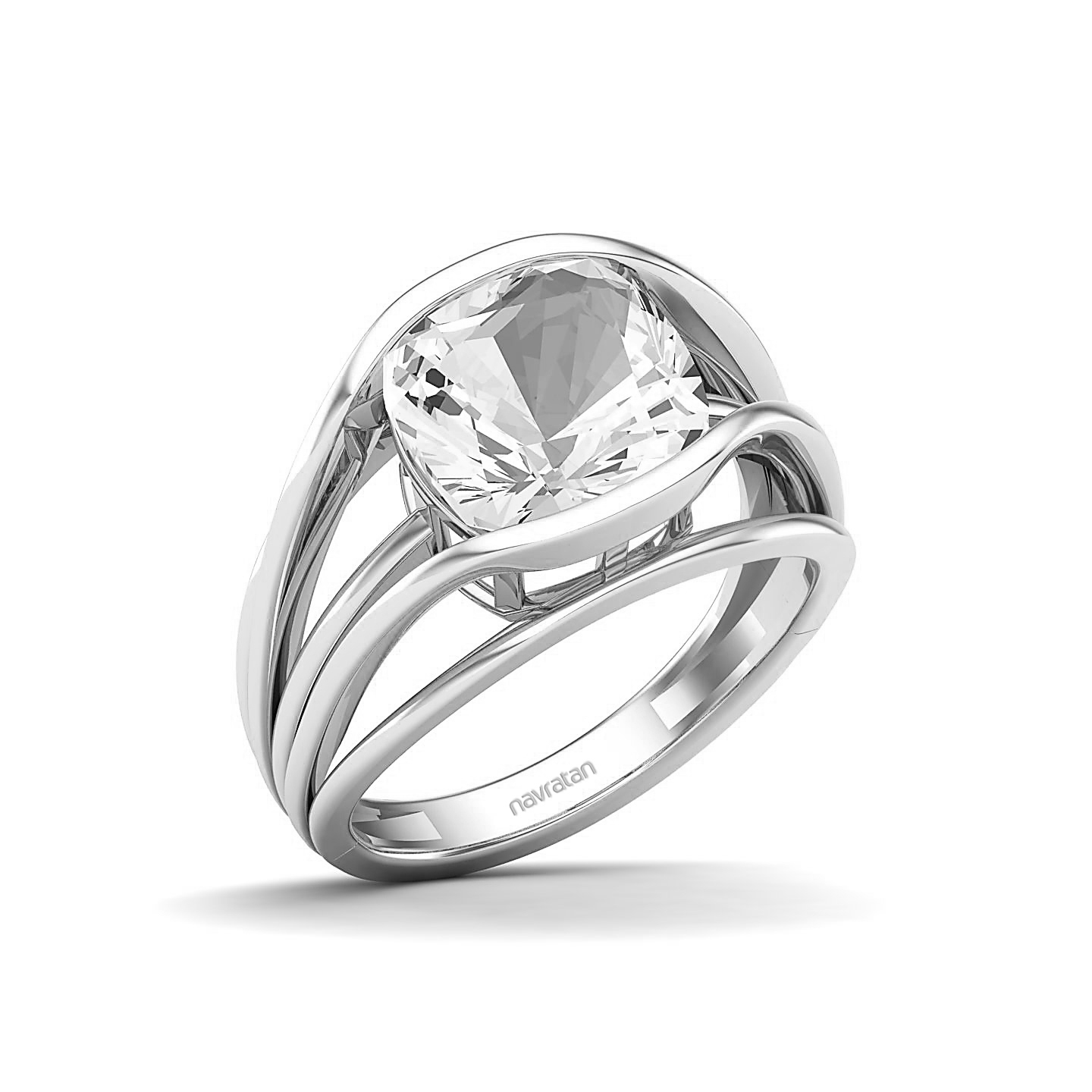 Gloriuos Multistrand White Sapphire Ring