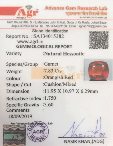 Hessonite (Gomed) - 7.83 Carat