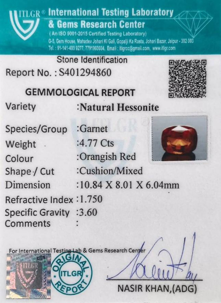 Hessonite (Gomed) - 4.77 Carat