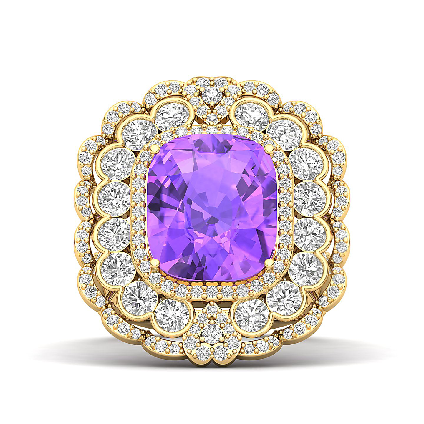 Heritage Legacy Cluster Amethyst Ring