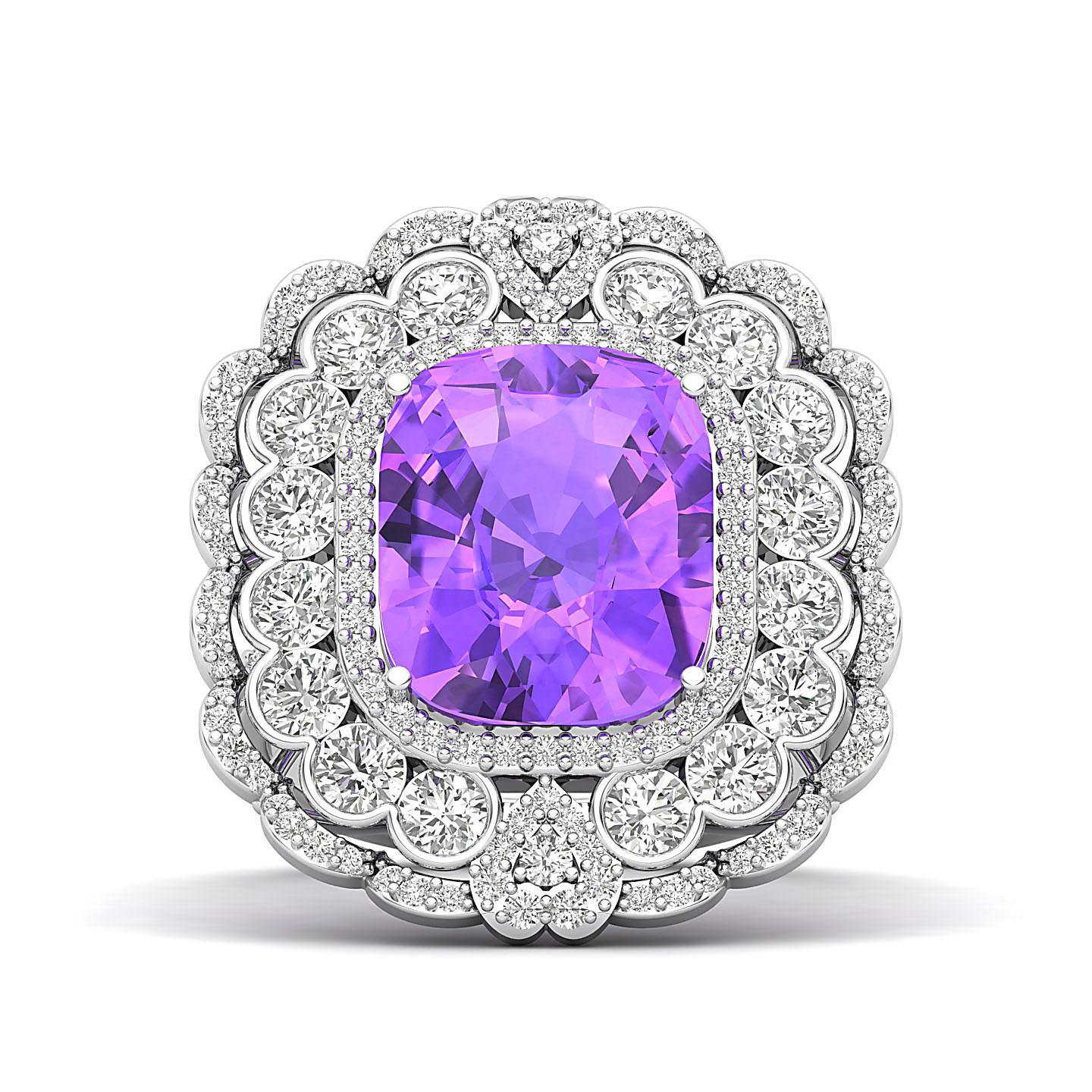 Heritage Legacy Cluster Amethyst Ring
