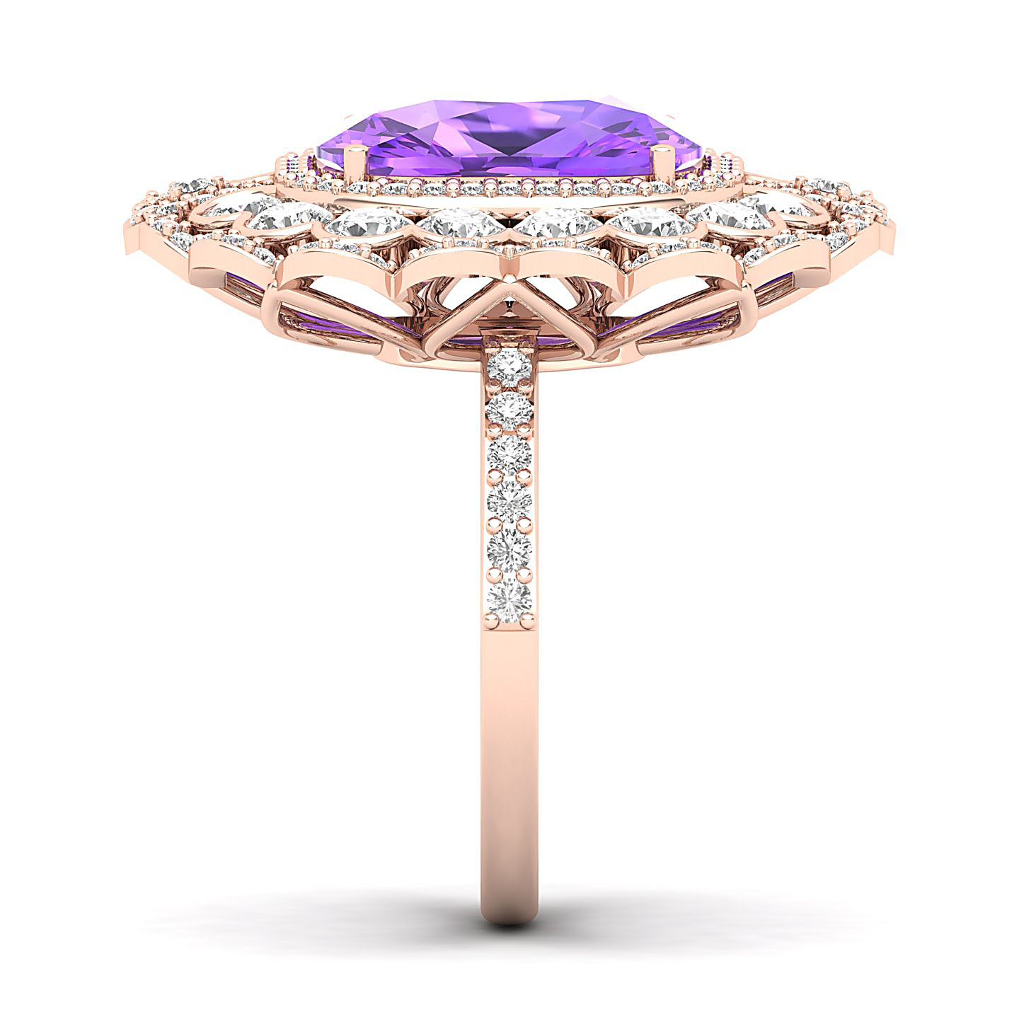 Heritage Legacy Cluster Amethyst Ring