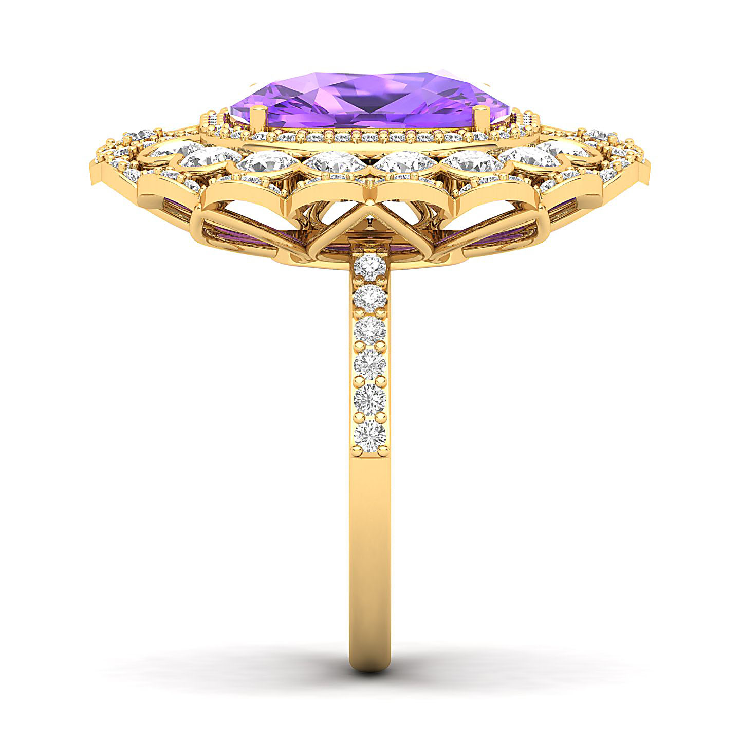Heritage Legacy Cluster Amethyst Ring