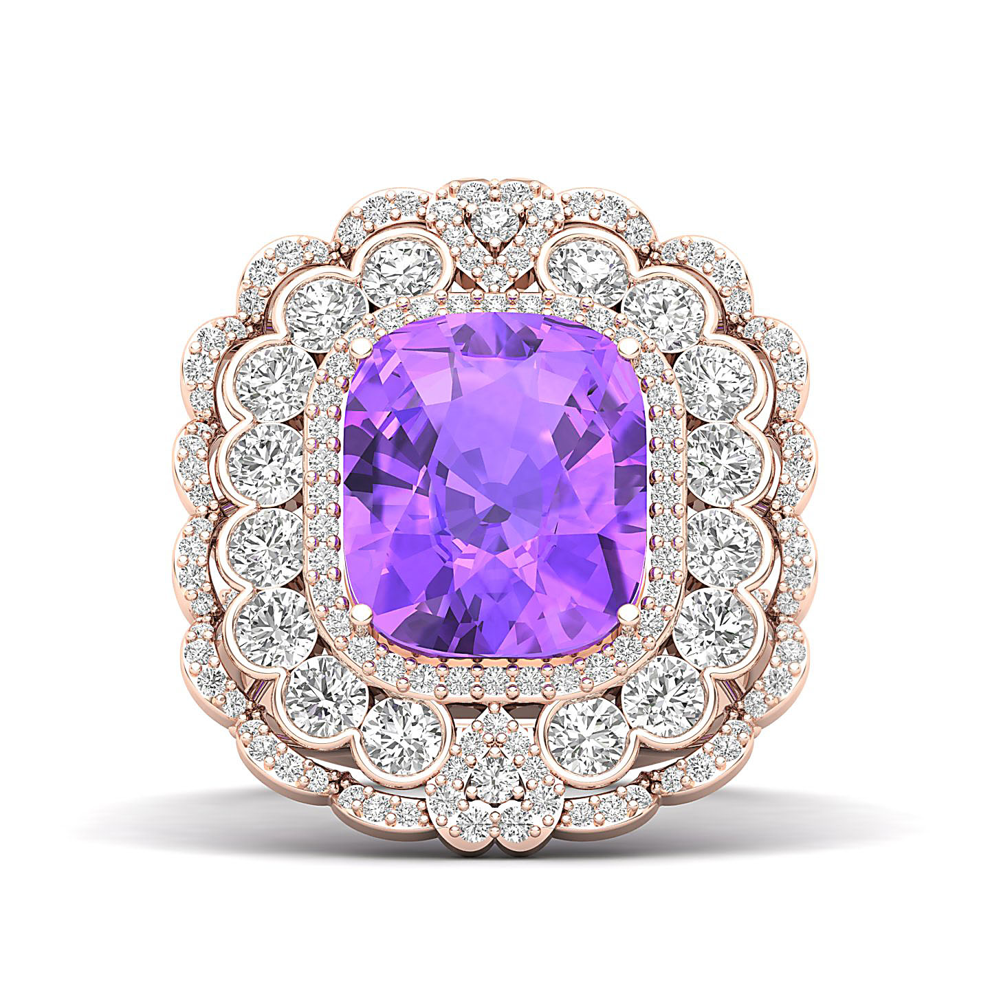Heritage Legacy Cluster Amethyst Ring