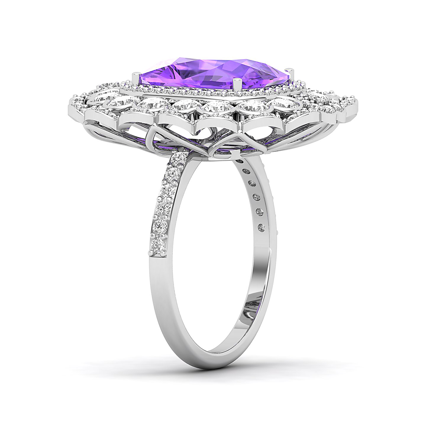 Heritage Legacy Cluster Amethyst Ring