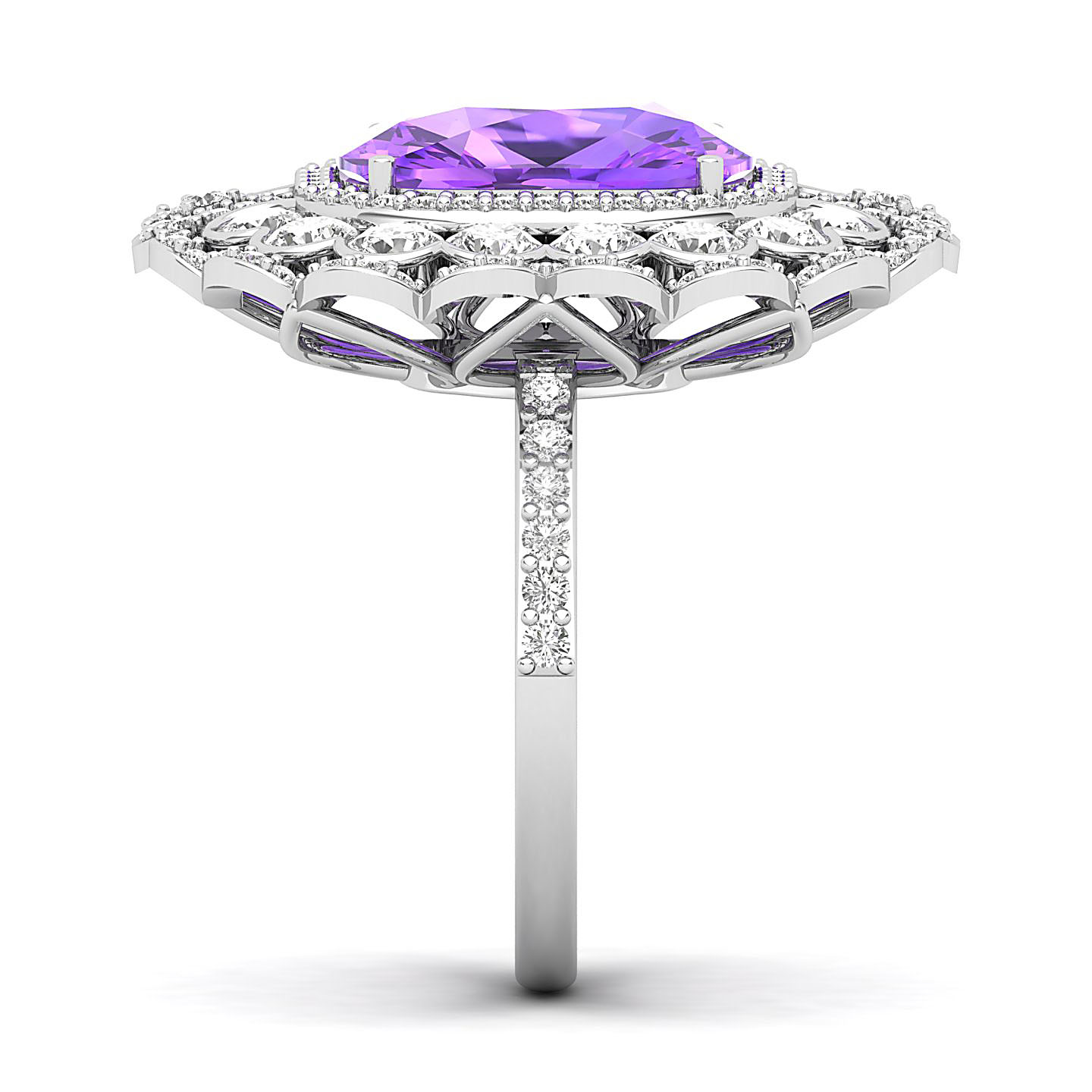 Heritage Legacy Cluster Amethyst Ring