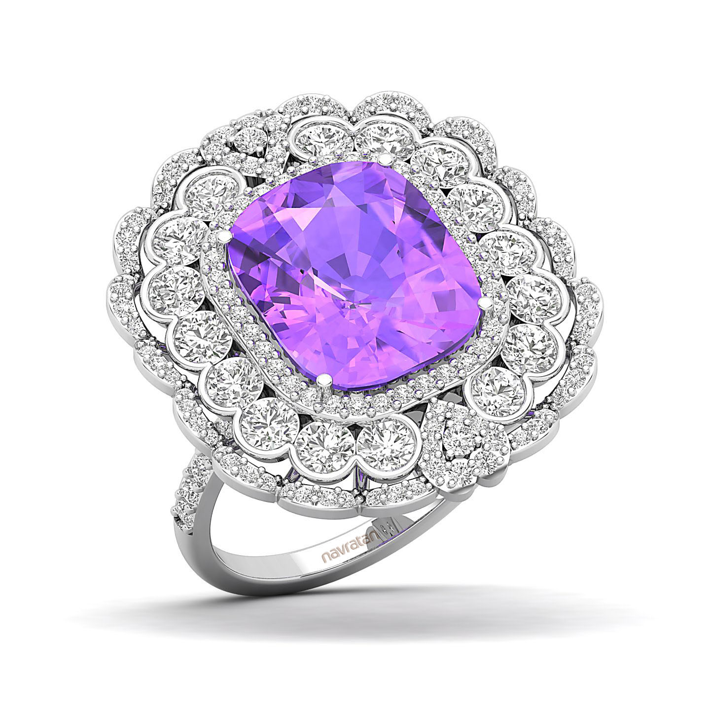 Heritage Legacy Cluster Amethyst Ring