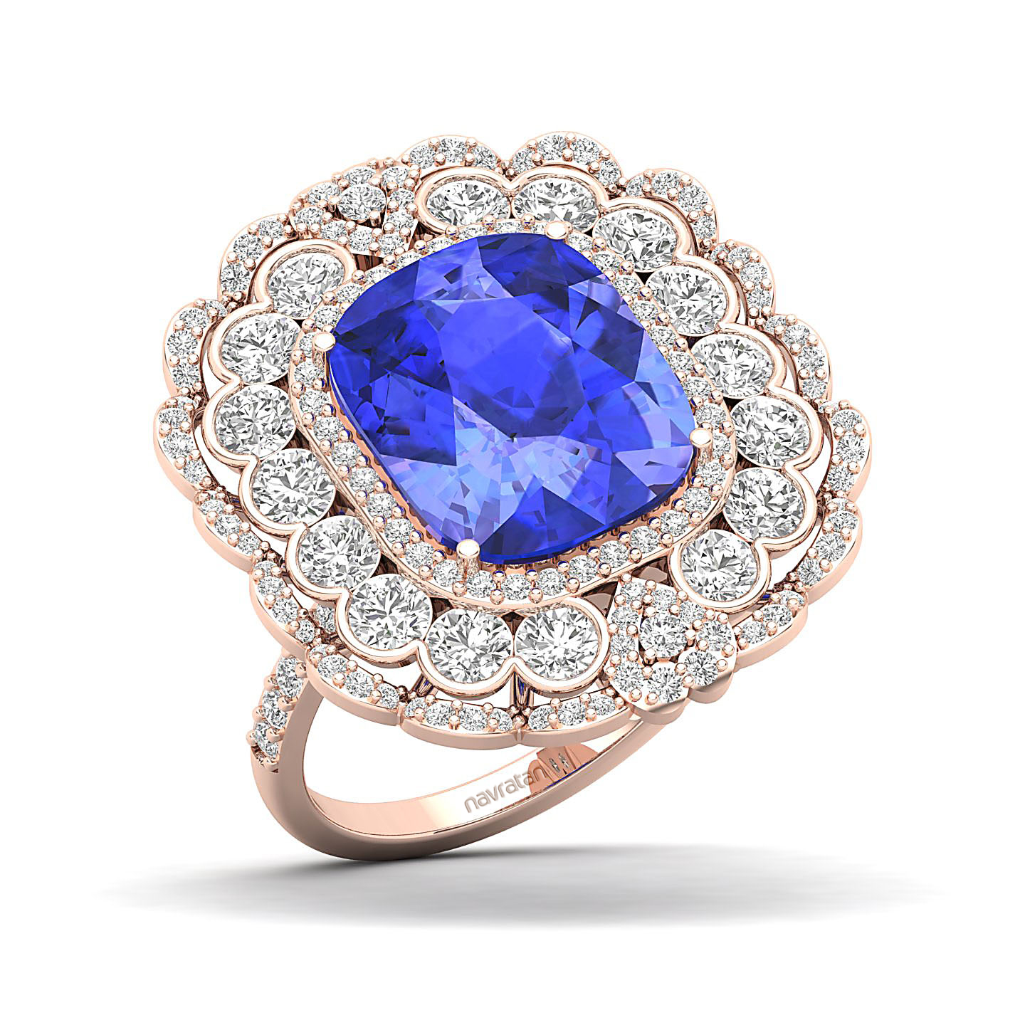 Heritage Legacy Cluster Tanzanite ring