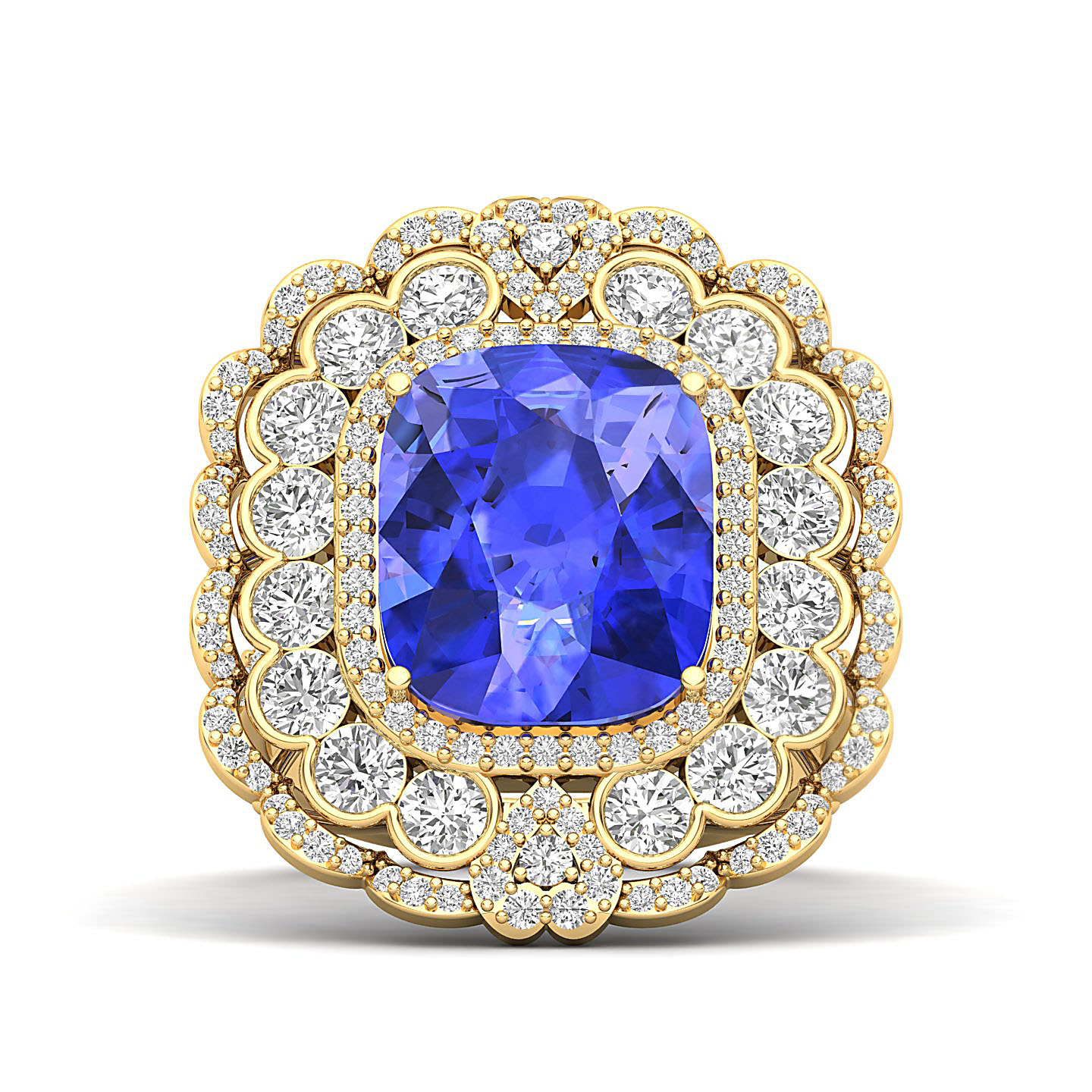 Heritage Legacy Cluster Tanzanite ring