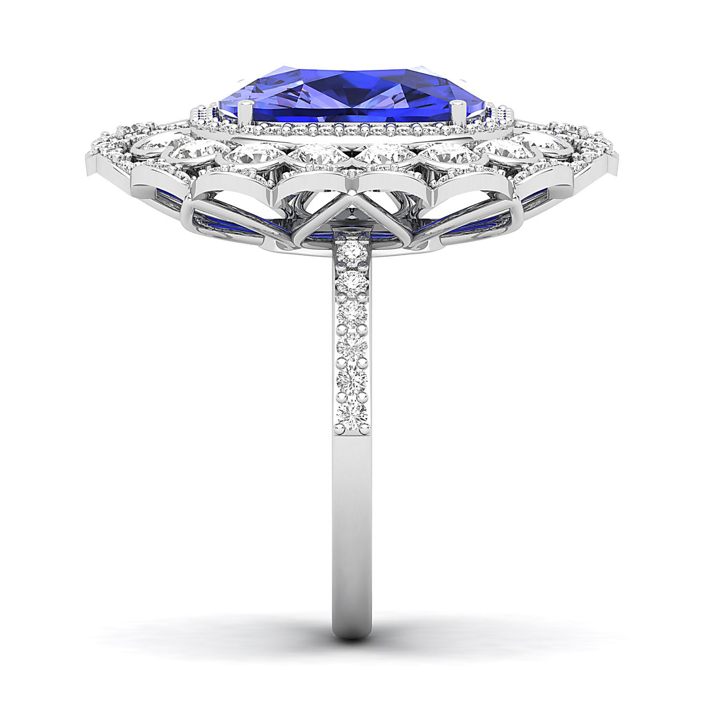 Heritage Legacy Cluster Tanzanite ring