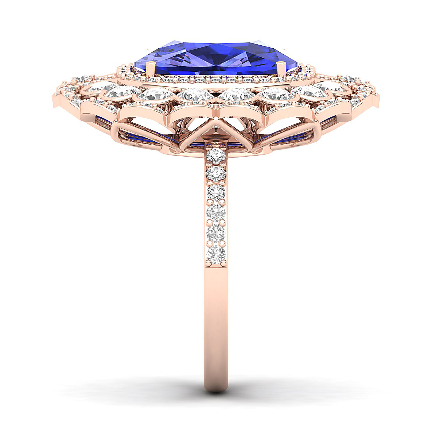 Heritage Legacy Cluster Tanzanite ring