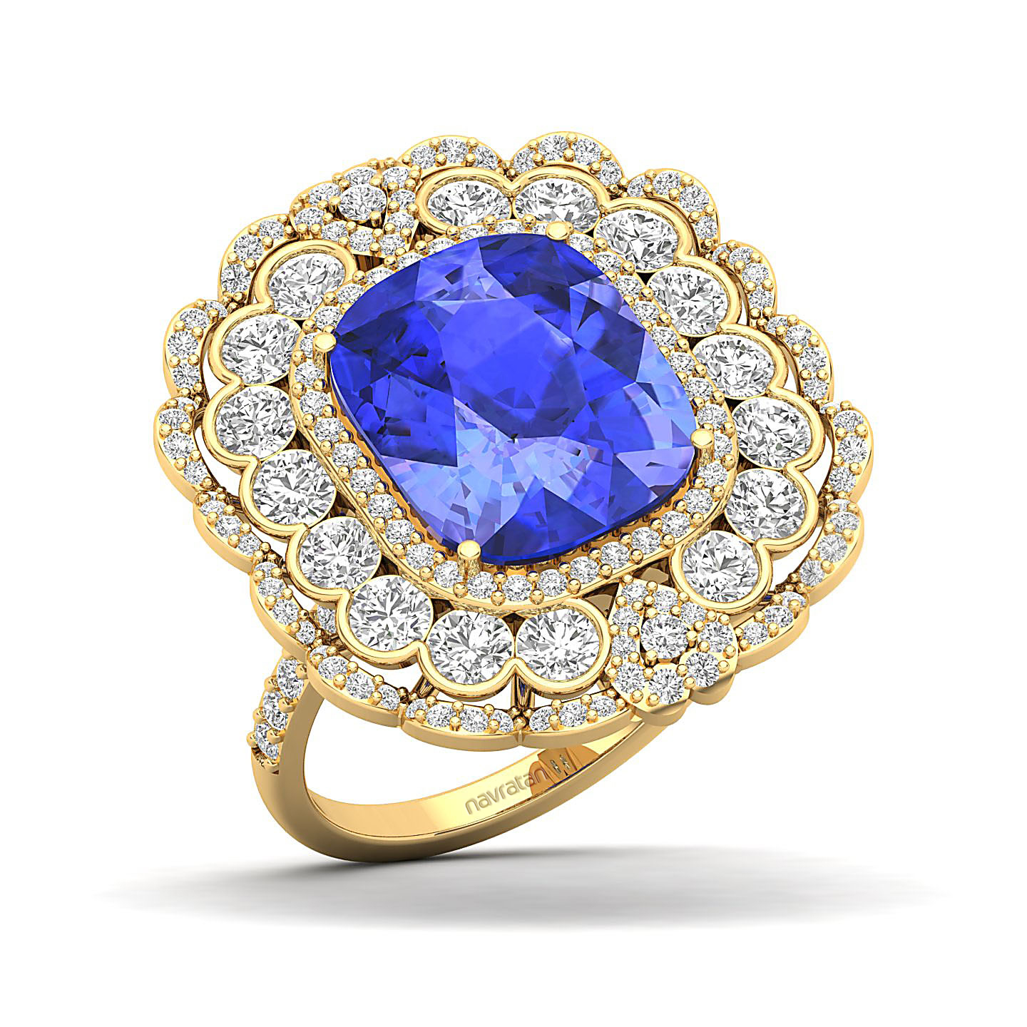 Heritage Legacy Cluster Tanzanite ring