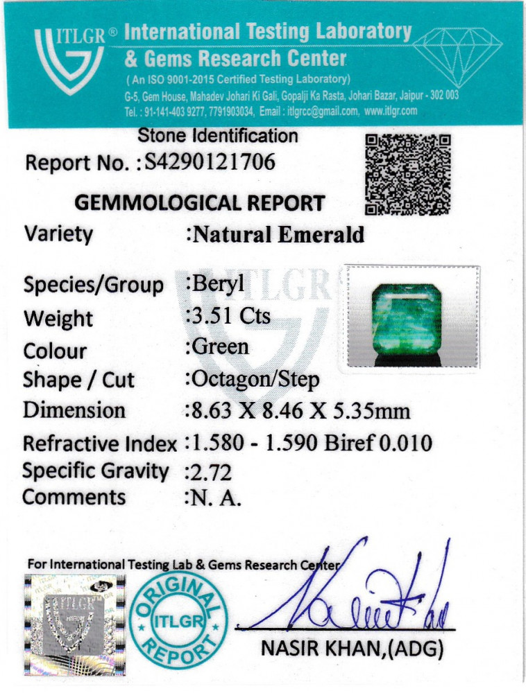 Emerald - 3.51 Carat