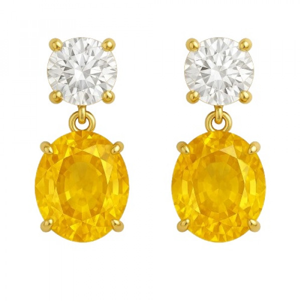 Imperial Yellow Sapphire Drop Earrings