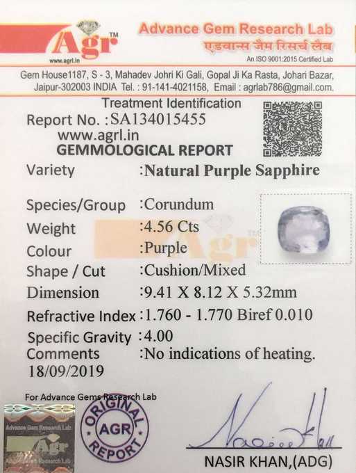 Khooni Blue Sapphire - 4.56 Carat