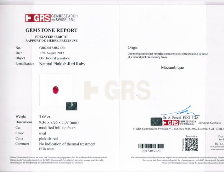 Natural Ruby - 3.06 Carat