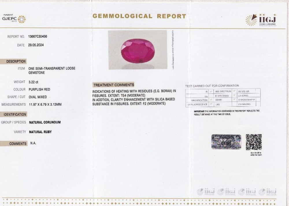 Natural Ruby - 3.22 Carat