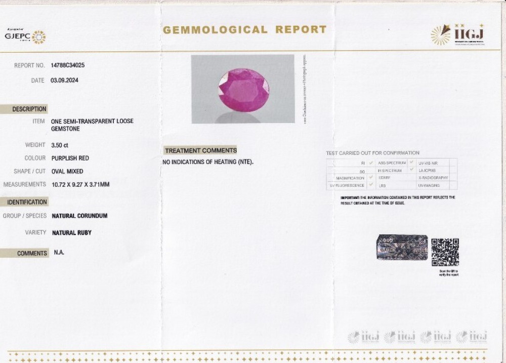 Natural Ruby - 3.5 Carat
