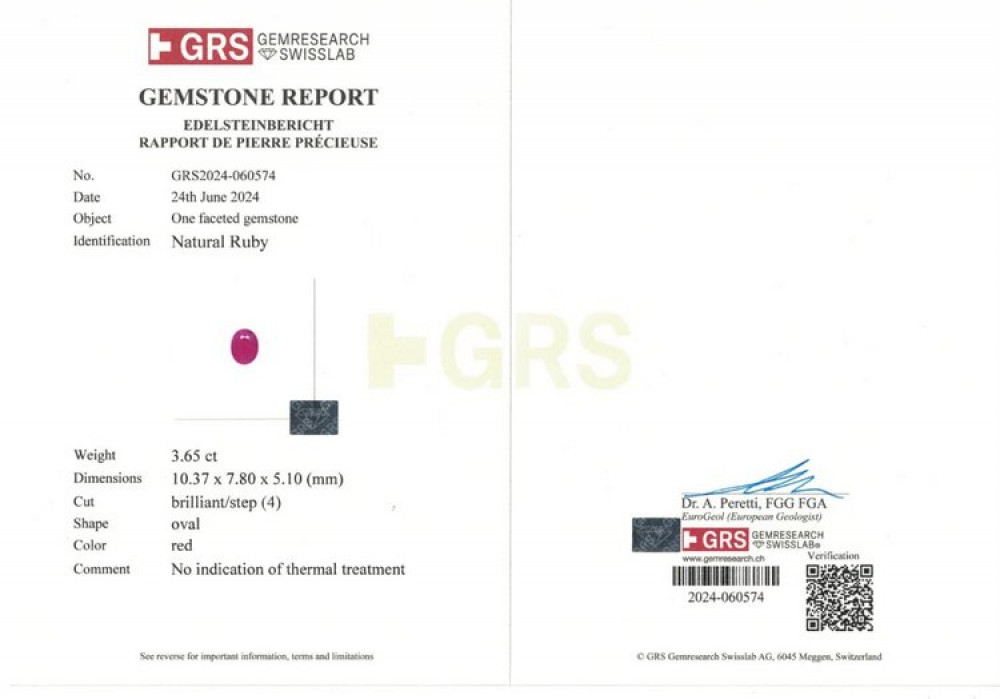 Natural Ruby - 3.65 Carat