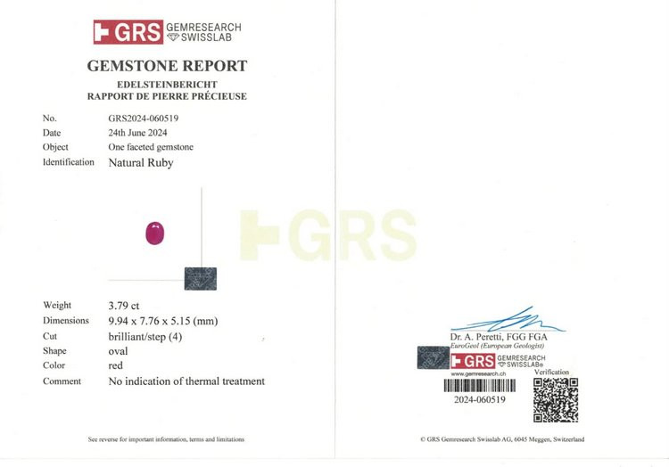 Natural Ruby - 3.79 Carat