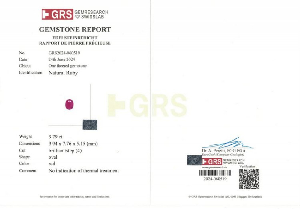 Natural Ruby - 3.79 Carat