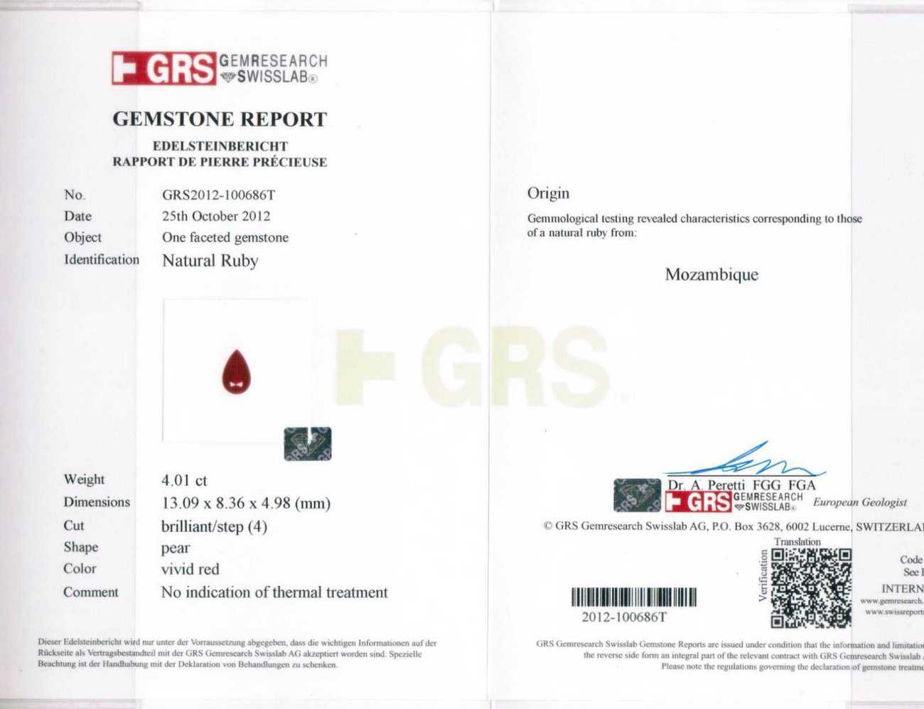 Natural Ruby - 4.01 Carat